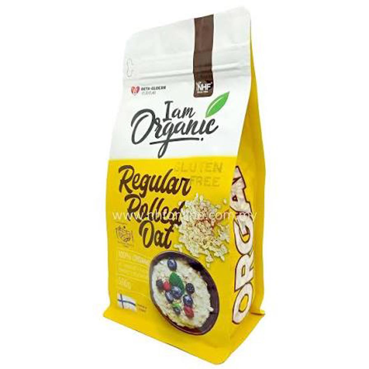 NHF I Am Organic Regular Rolled Oats (500g)